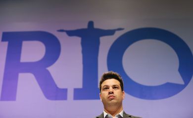 Rio de Janeiro - Ministro do Esporte, Leonardo Picciani, durante cerimônia de abertura do Rio Media Center  (Roberto Castro/ME)