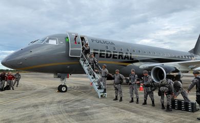 Natal (RN) , 17.03.2023 - Novas equipes da Força Nacional chegam ao Rio Grande do Norte. Foto: Tom Costa/MJSP 