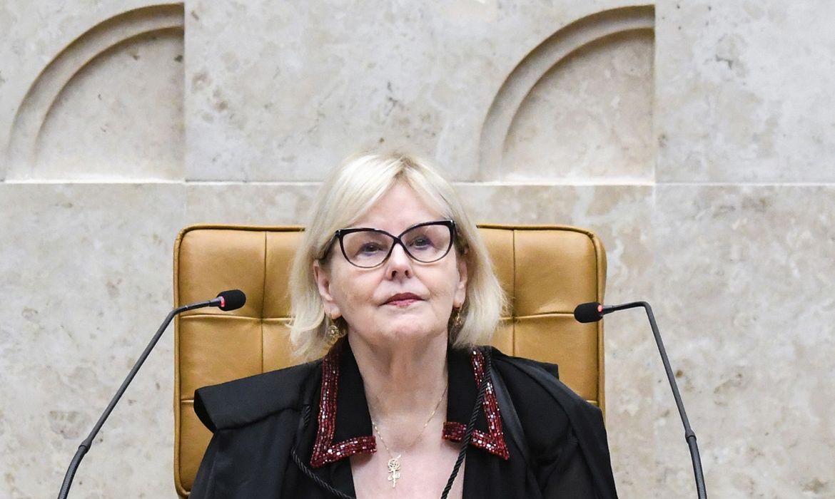 Brasília (DF) - Ministra Rosa Weber preside a sessão plenária do STF no Julgamento do marco temporal, última sessão presidida pela ministra antes de sua aposentadoria. Foto: Carlos Moura/SCO/STF.