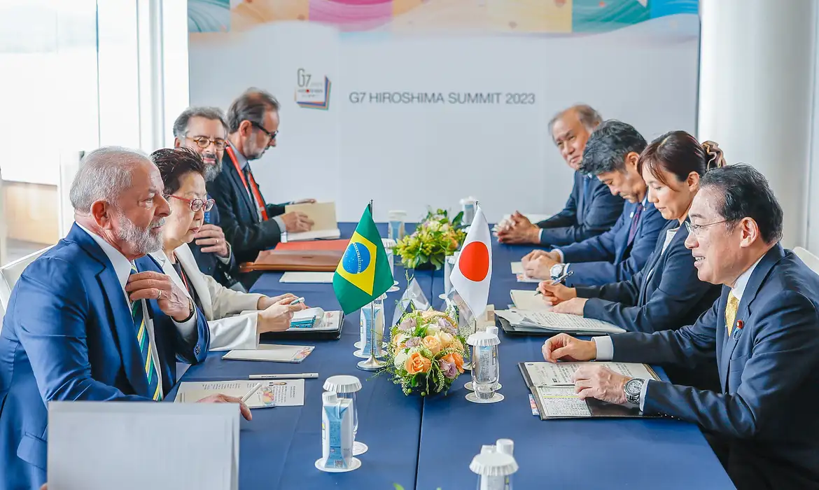 Ricardo Stuckert Presidente da Republica, Luiz Inacio Lula da Silva, durante Encontro com o Primeiro-Ministro do Japão, Fumio Kishida.
