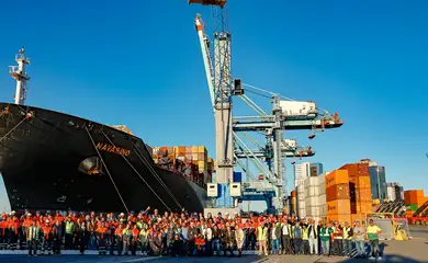 Cerimônia de retomada das operações do Porto de Itajaí