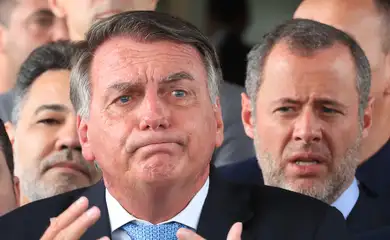 Brasília (DF), 26/03/2025  - Ex-presidente Jair Bolsonaro durante declaração a imprensa após virar Réu no STF. Foto: Lula Marques/Agência Brasil