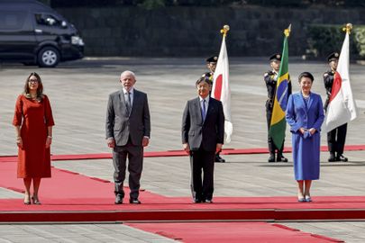 Presidente da República, Luiz Inácio Lula da Silva, durante cerimônia de boas-vindas.
Palácio Imperial do Japão.

Foto: Ricardo Stuckert / PR