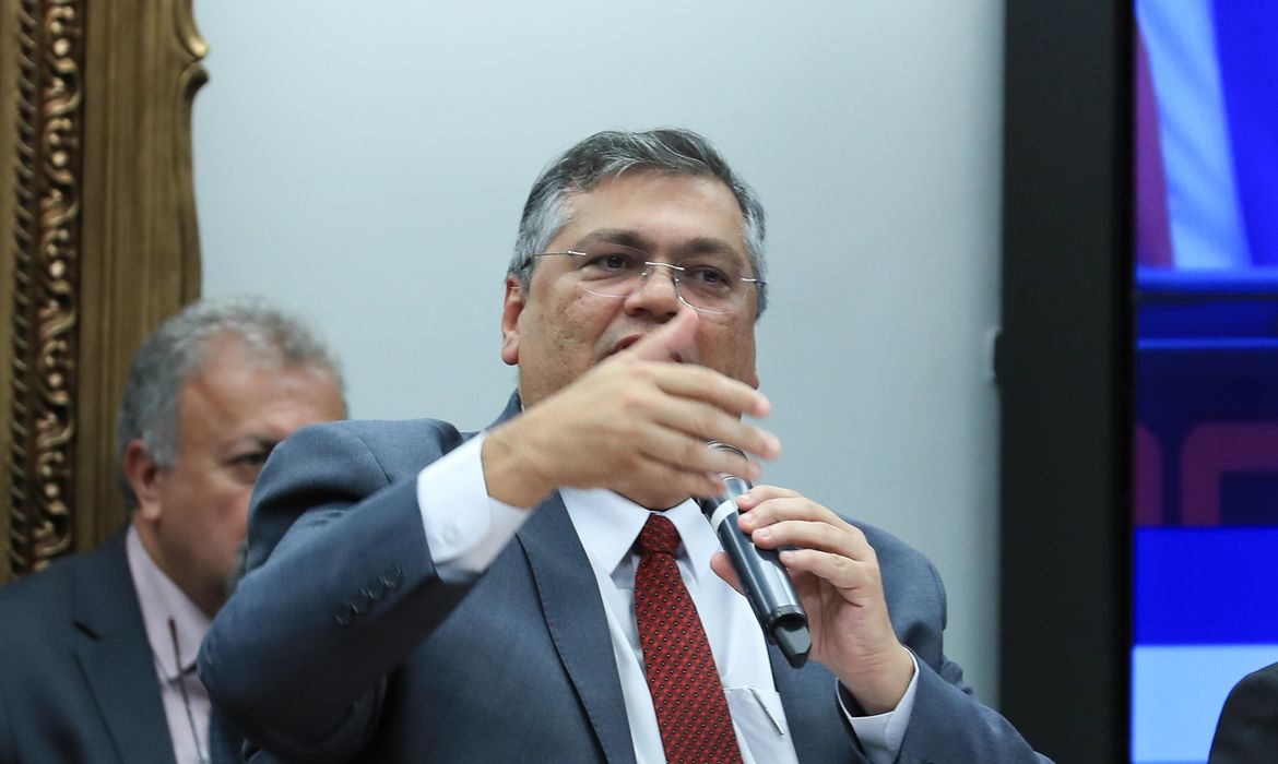 Brasília (DF) 28/03/2023 Ministro da justiça, Flávio Dino, durante  audiência na CCJ da Câmara dos Deputados.