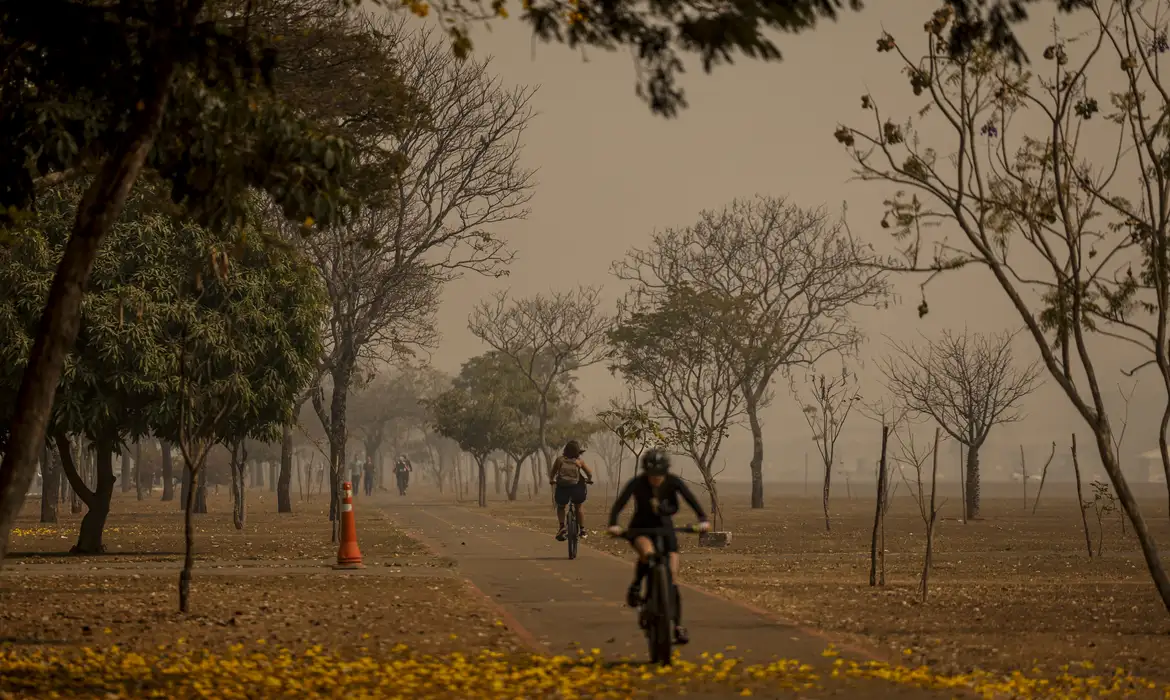 Brasília (DF), 25/08/2024 - Brasília amanhece encoberta por fumaça causada por incêndios florestais dos últimos dias. Foto: Marcelo Camargo/Agência Brasil