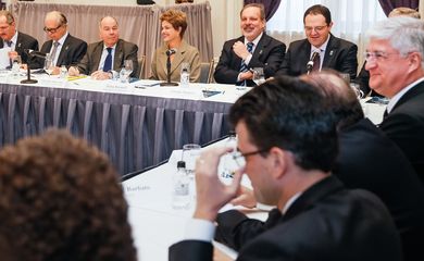 Presidenta Dilma Rousseff durante encontro com empresários brasileiros em Nova York, Estados Unidos (Roberto Stuckert Filho/Presideência da República)
