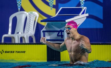 Gabriel Bandeira bate recorde mundial em Campeonato Brasileiro de Natação Paralímpica - em 13/05/2022 - 00 metros (m) nado borboleta da classe S14 (deficiência intelectual)