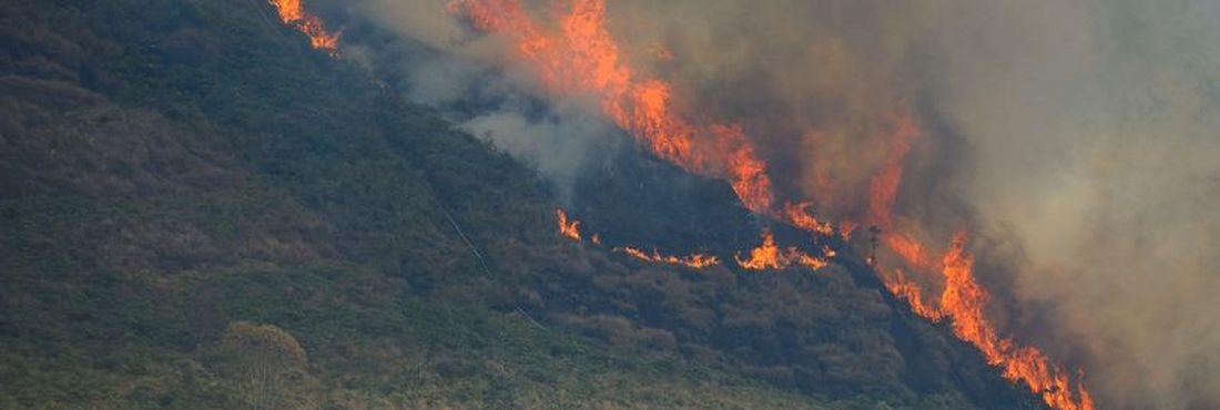 Incêndios florestais na região serrana do Rio de Janeiro