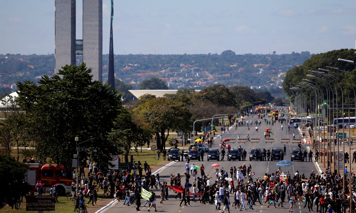 Demonstration against Brazilian President Jair Bolsonaro, in Brasilia