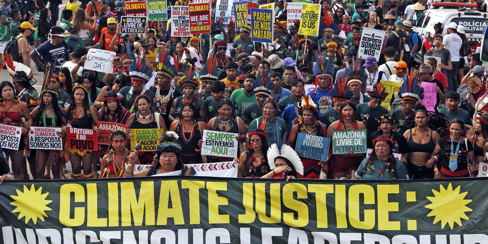 COP30: marcha global indígena em Belém cobra demarcação de territórios