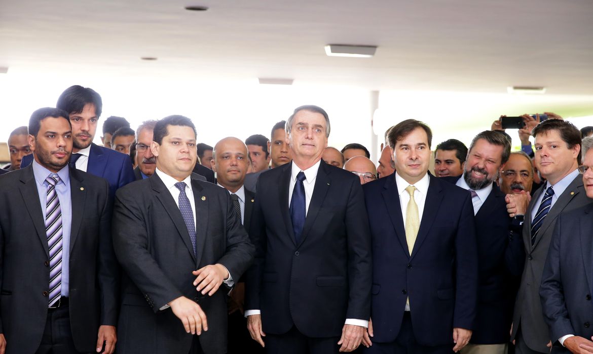 Presidente da Câmara dos Deputados, dep. Rodrigo Maia, recebe o Presidente da República, Jair Bolsonaro 