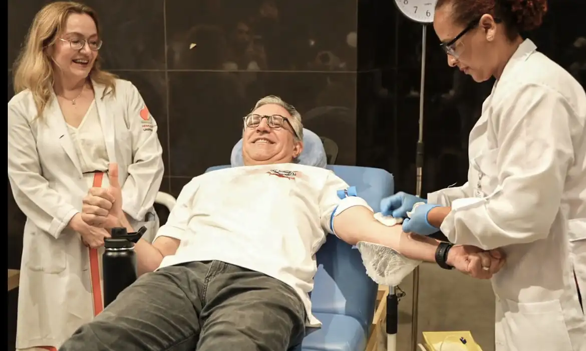 Frame Ministério da Saúde São Paulo (SP) - 06/12/2025 - ministro doa sangue e reforça vacinação de gestantes para proteger bebês da bronquiolite.
Frame Ministério da Saúde