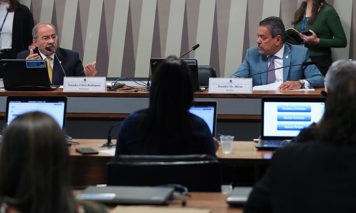 Brasília (DF), 01/03/2023 -Senador, Chico Rodrigues presidente da Comissão Temporária sobre a Situação dos Yanomami durante reunião para  votar o plano de trabalho do relator, Dr. Hiran (PP-RR). 