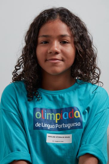 A estudante Karoline Vitória de Souza, de Rondônia, uma das vencedoras da Olimpíada de Língua Portuguesa