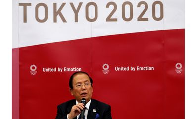 Toshiro Muto, CEO of the Tokyo 2020 Olympic Games Organising Committee, attends a news conference in Tokyo