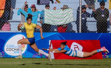 Brasil x Argentina: seleção brasileira conquista o ouro no rúgbi feminino nos Jogos Sul-Americanos Cochabamba 2018