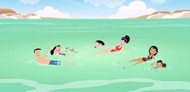 A alta concentração de sal no Mar Morto facilita flutuar na água!