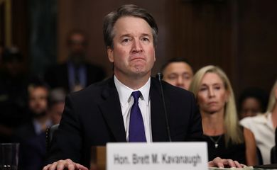 O juiz Brett Kavanaugh, indicado para a Suprema Corte dos EUA, presta depoimento perante o Comitê de Justiça do Senado sobre denúncia de abuso e assédio sexual.