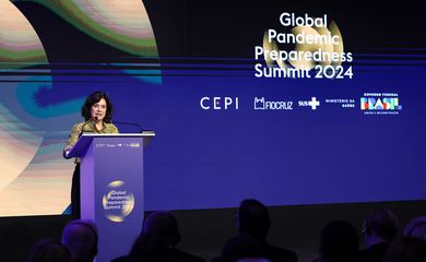 Rio de Janeiro (RJ), 29/07/2024 – A ministra da Saúde, Nísia Trindade durante a Cúpula Global de Preparação para Pandemias 2024, no Rio de Janeiro. Foto: Tomaz Silva/Agência Brasil