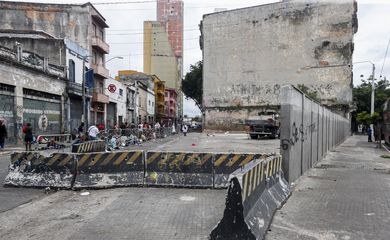 São Paulo (SP), 16/01/2025 - Prefeitura de São Paulo ergue muro na “cracolândia” no centro velho da cidade
Foto: Paulo Pinto/Agência Brasil