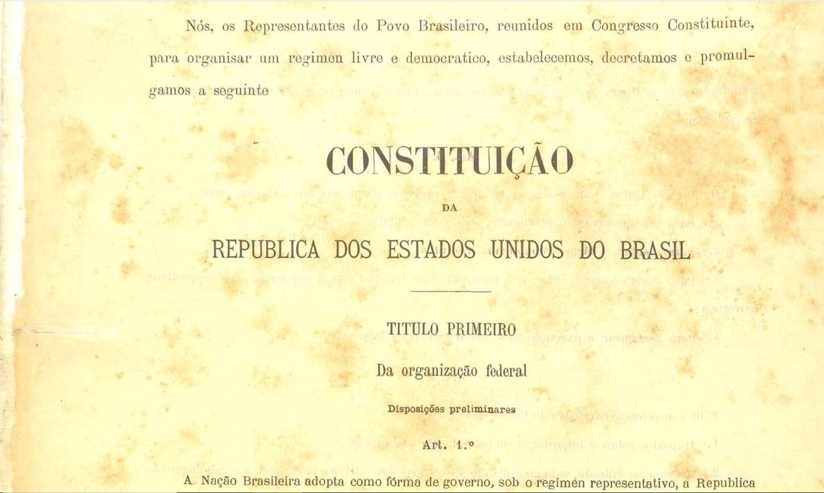 Constituição da República dos Estados Unidos do Brasil de 1891 p. 01
