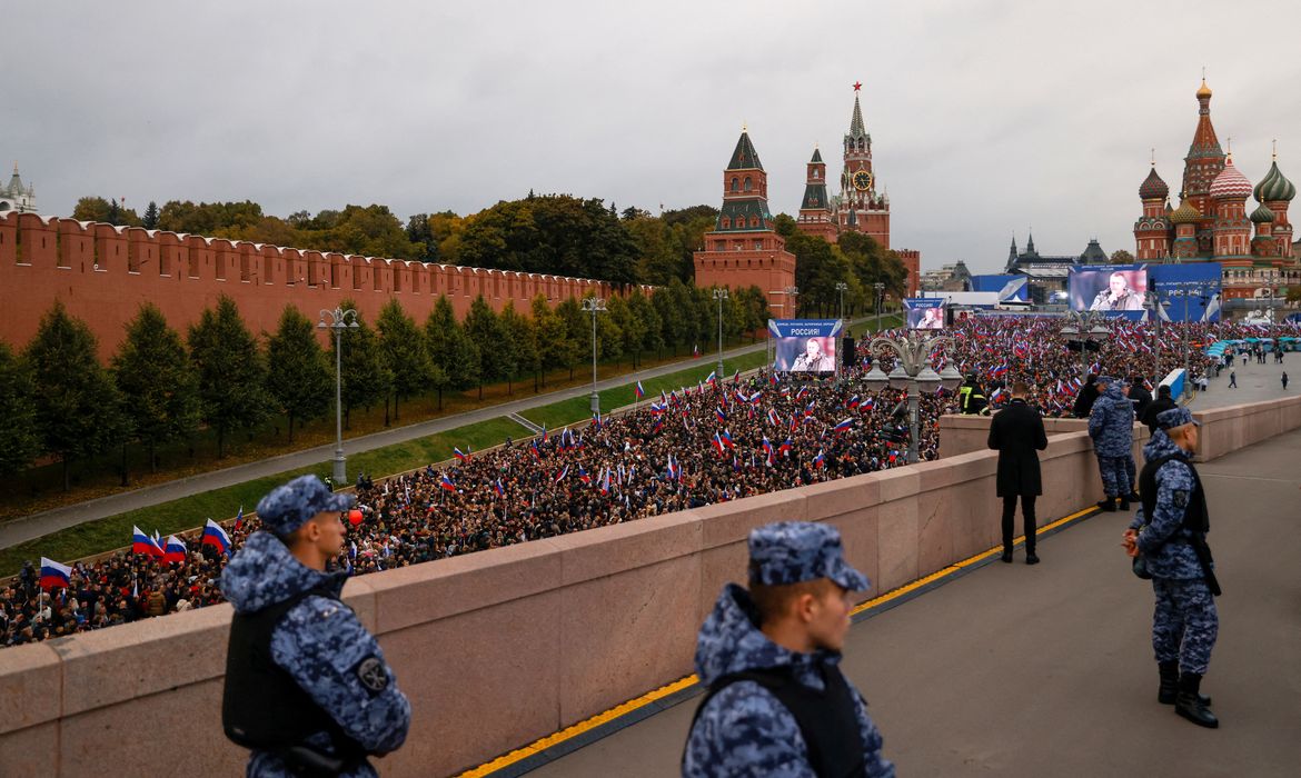 FILE PHOTO: Concert marking Russia's annexation of four Ukrainian territories held in Moscow