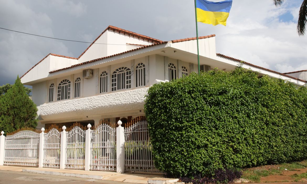 Fachada da embaixada da Ucrânia em Brasília