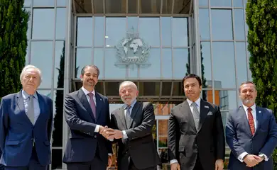 Presidente da República, Luiz Inácio Lula da Silva, durante sessão solene por ocasião da assinatura de Declaração de Intenções entre o Brasil e a Interpol. Sede da Interpol, Lyon - França.
Foto: Ricardo Stuckert / PR