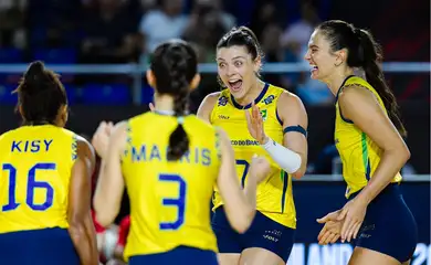 Brasil vence Porto Rico por 3 sets a 0 e fecha primeira fase do Mundial na liderança do Grupo C, em 26/07/2025