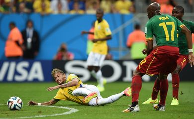 Brasil joga contra Camarões  no estadio nacional de Brasília, o Mané Garrincha (Marcello Casal Jr/Agência Brasil)