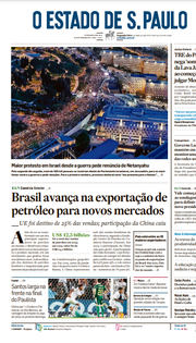 Capa do Jornal O Estado de S. Paulo Edição 2024-04-01