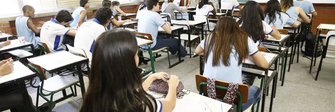 Estudantes de ensino médio no Rio de Janeiro
