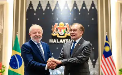 Putrajaya, 25/10/2025 - Presidente da República, Luiz Inácio Lula da Silva, durante reunião restrita com o Primeiro-Ministro da Malásia, Anwar Ibrahimi, no Palácio de Governo (Perdana Putra). Foto: Ricardo Stuckert/PR