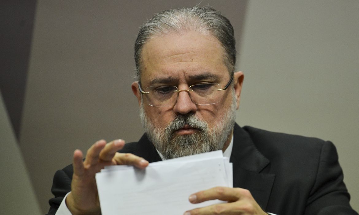  Antônio Augusto Brandão de Aras, indicado para o cargo de procurador-geral da República, durante sabatina na Comissão de Constituição e Justiça (CCJ) do Senado