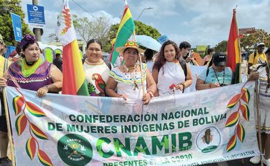 Brasília (DF) 15/11/2025 – Indígenas sul-americanos se unem por territórios e direitos na COP30
Foto: Rafael Cardoso/Agência Brasil