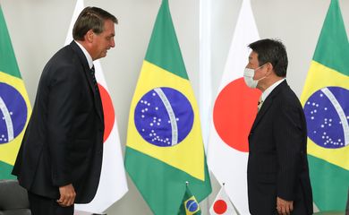 (Brasília - DF, 08/01/2021) Audiência com Motegi Toshimitsu, Ministro dos Negócios Estrangeiros do Japão.
Foto: Marcos Corrêa/PR