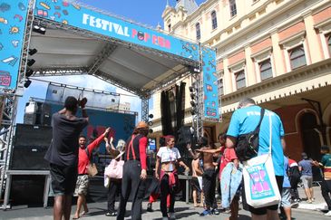 FestivalPop Rua no Museu da Língua Portuguesa, em frente a estação da Luz. Foto:Rovena Rosa/Agência Brasil
