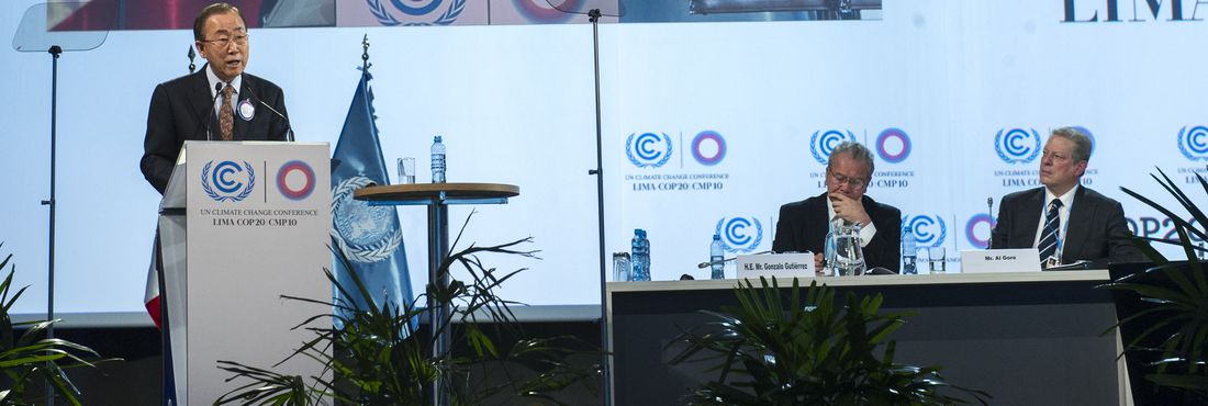 Secretário-Geral da ONU, Ban Ki-moon, participa da COP-20, em Lima