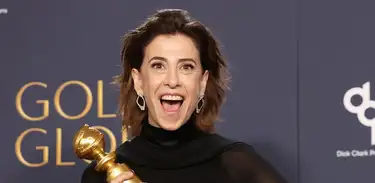 Fernanda Torres, atriz, na cerimônia de premiação do Globo de Ouro