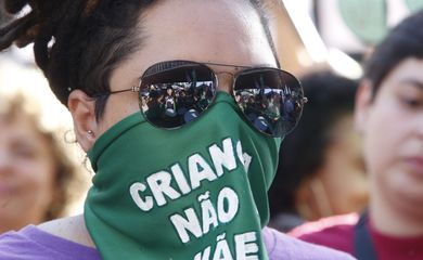São Paulo  SP 23/06/202 Ato no MASP contra o Projeto de Lei (PL) 1.904/24, que equipara o aborto de gestação acima de 22 semanas ao homicídio. Foto Paulo Pinto/Agencia Brasil