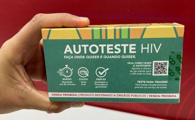 Brasília (DF), 17/01/2025 - Autoteste para HIV ganha nova embalagem. Foto: MS/Divulgação