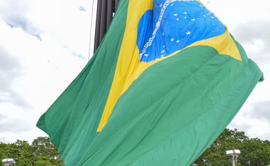 Brasília - O Exército Brasileiro promove a troca da Bandeira Nacional na Praça dos Três Poderes (Fabio Rodrigues Pozzebom/Agência Brasil)