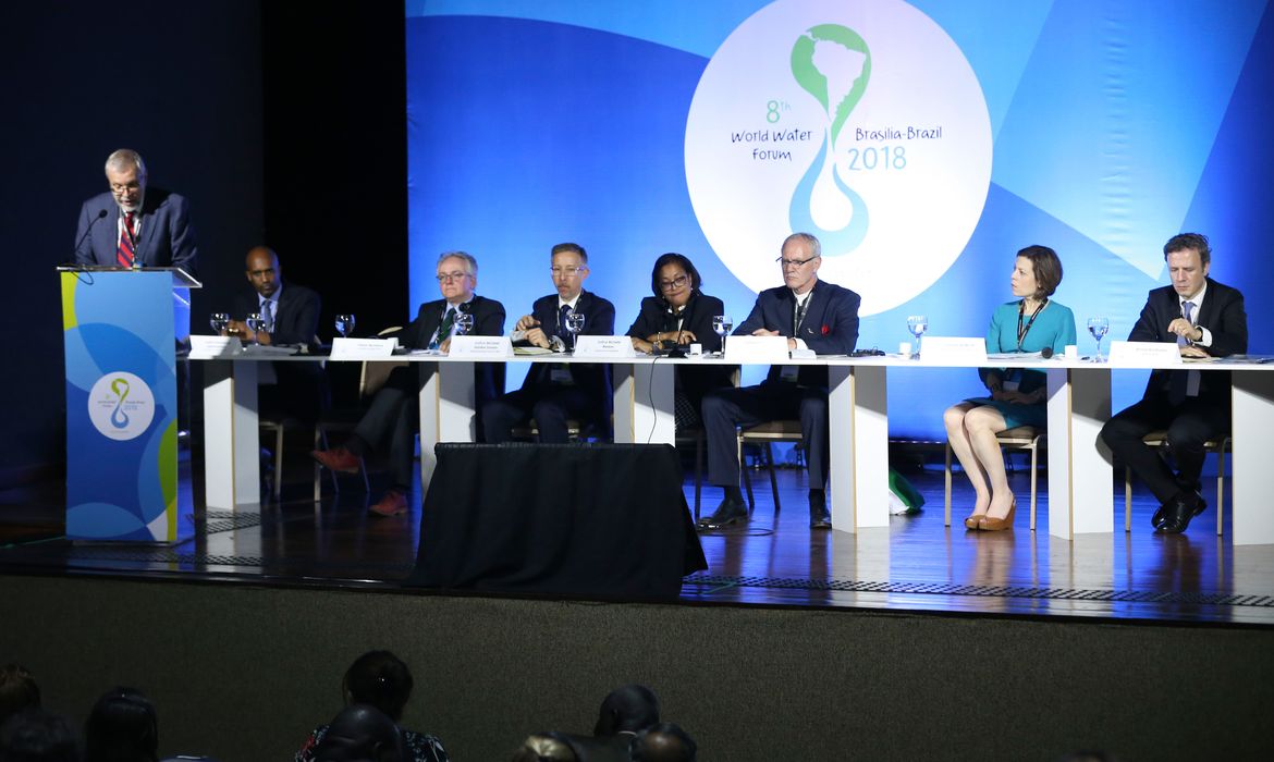 Brasília - Juízes e promotores debatem o tema Direito e Água, durante o 8º Fórum Mundial da Água (Valter Campanato/Agência Brasil)