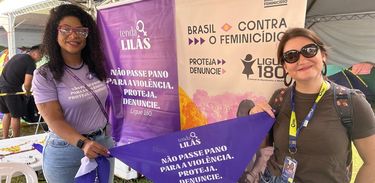 Tati Costa, gerente de projetos do Ministério das Mulheres e a jornalista e apresentadora Juliana Maya