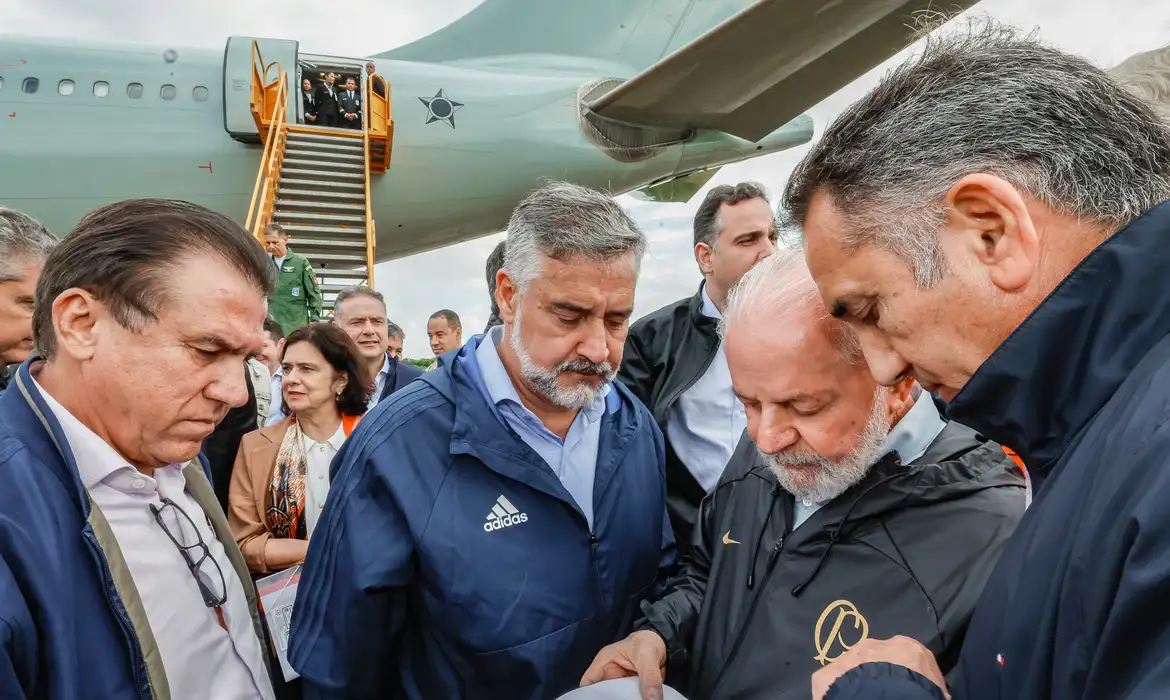 05.05.2024 - Presidente da República, Luiz Inácio Lula da Silva, durante Sobrevoo em Canoas, Canoas - RS.  Foto: Ricardo Stuckert / PR