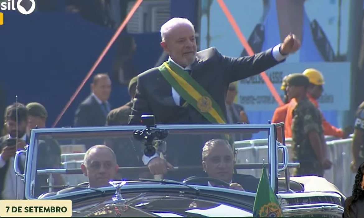 Brasília (DF) 07/09/2024     Desfile de 7 de Setembro na Esplanada dos Ministérios. Imagem reprudução TV.