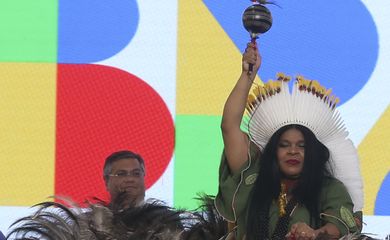 Posse da ministra dos Povos Indígenas, Sonia Guajajara.