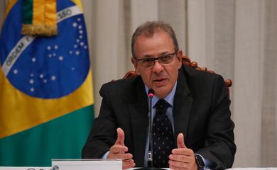  O ministro de Minas e Energia, Bento Albuquerque fala durante Fórum de Energia Brasil – Estados Unidos, na Escola Superior de Guerra, no Rio.