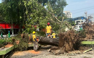 Maricá-RJ 06/10/2023, Um forte temporal fez estragos na cidade Niterói, Maricá e na UFF. Foto: Pref. Niterói/ Divulgação