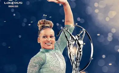 Rebeca Andrade vence prêmio Laureus na categoria Retorno do Ano, em 21/04/2025